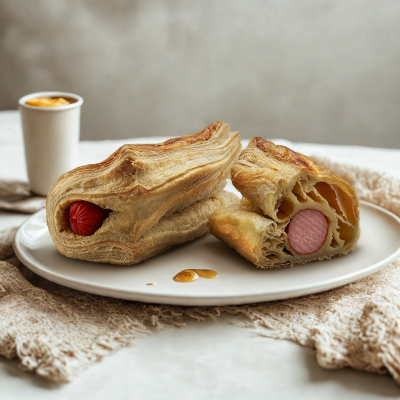 Cachorro folhado grande